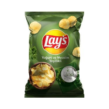 Lays Yoğurt Mevsim Yeşillikleri Patates Cipsi 107 gr