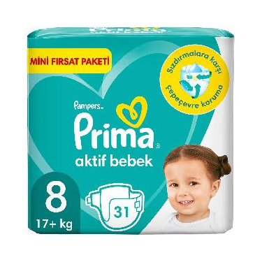 Prima Aktif Bebek Fırsat Paketi 8 Beden 31'li