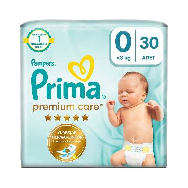 Prima Bebek Bezi Premium Care Prematüre 0 Numara 30'lu