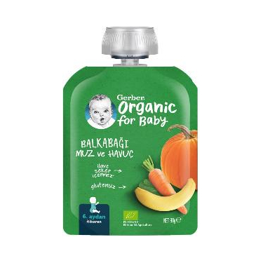 Gerber Organic Muz Bal Kabağı Püre 90 gr