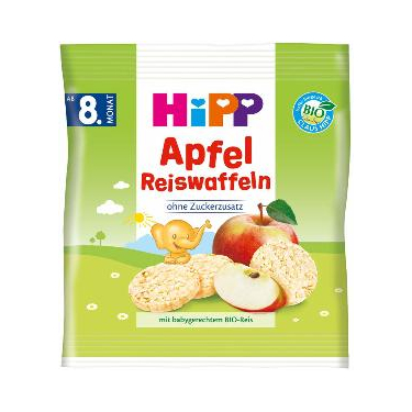 Hipp Organik Elma Pirinç Bebek Gofreti 30 gr