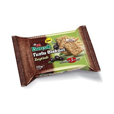 Eti Burçak Tuzlu Zeytinli Bisküvi 3 Parça Paket 273 gr