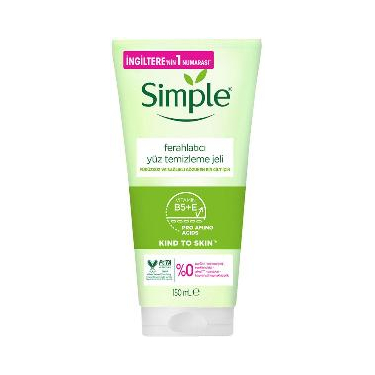 Simple Kind To Skin Ferahlatıcı Yüz Temizleme Jeli B5+E Vitamini 150 ml