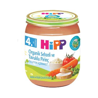 Hipp Organik Pirinçli Tavuklu Sebze 125 gr